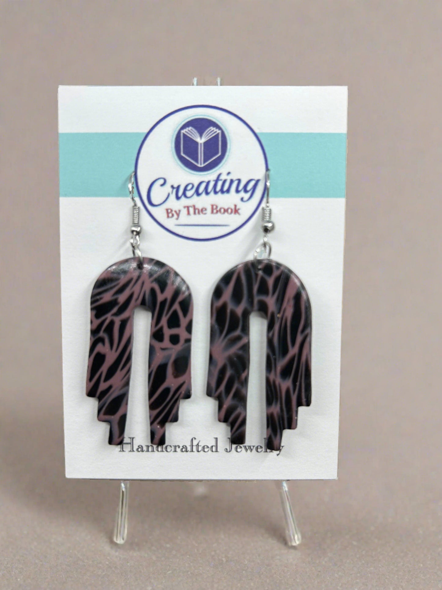 Purple Giraffe Step Archway Earrings