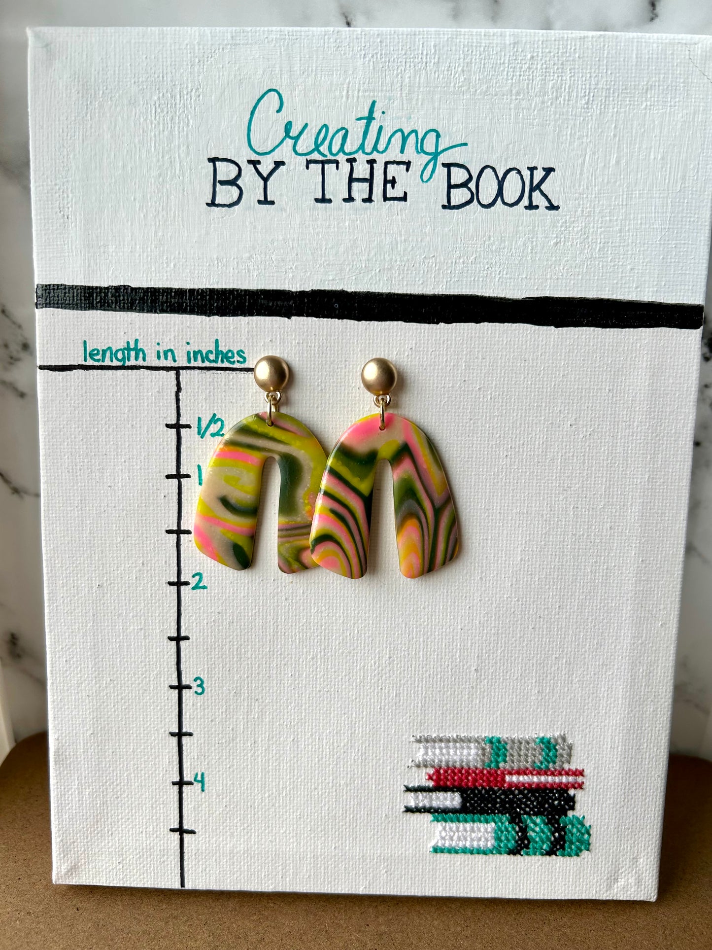 Summer Neon Archway Stud Dangle Earrings