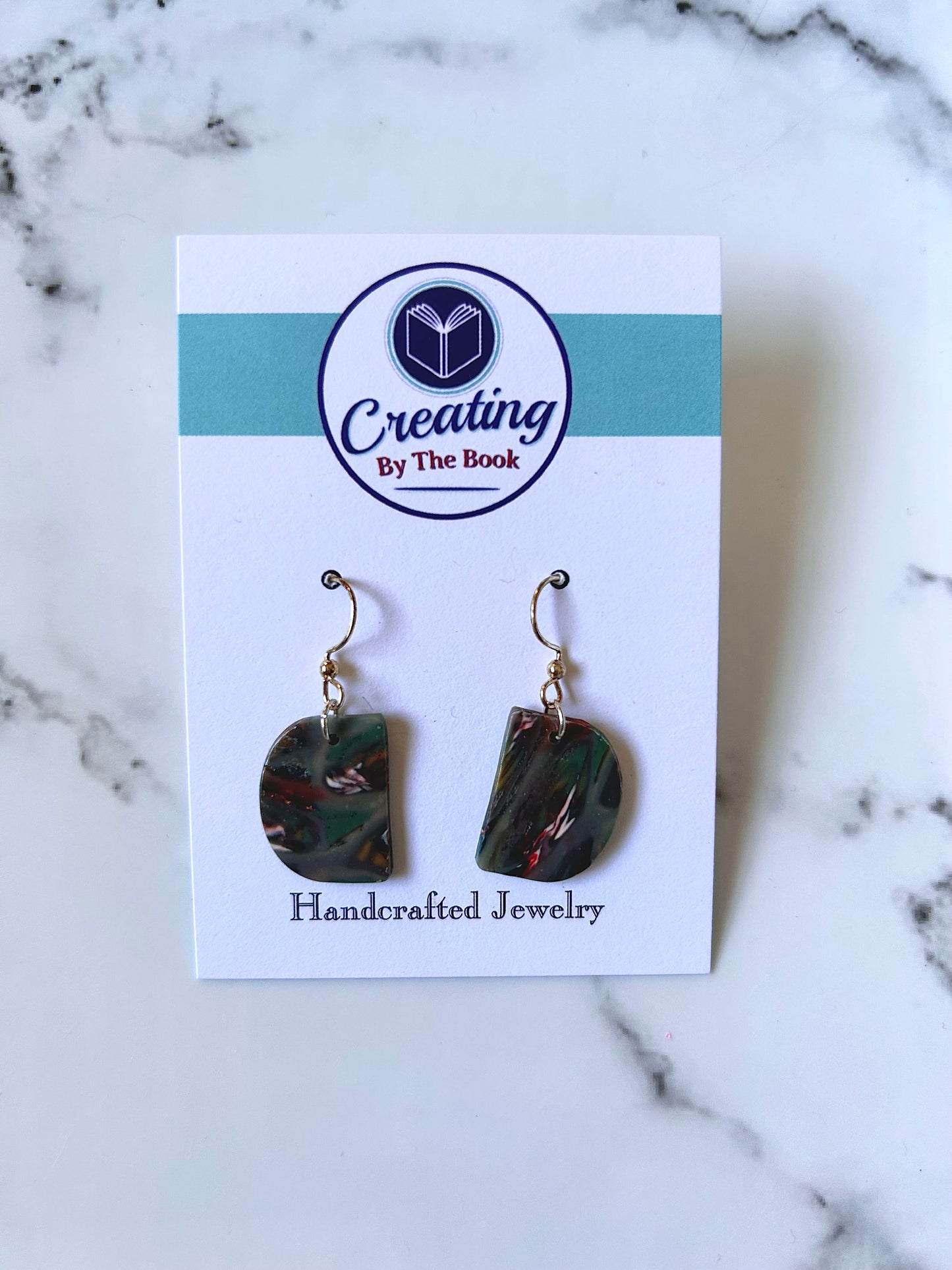 Green Garden Half Circle Dangles