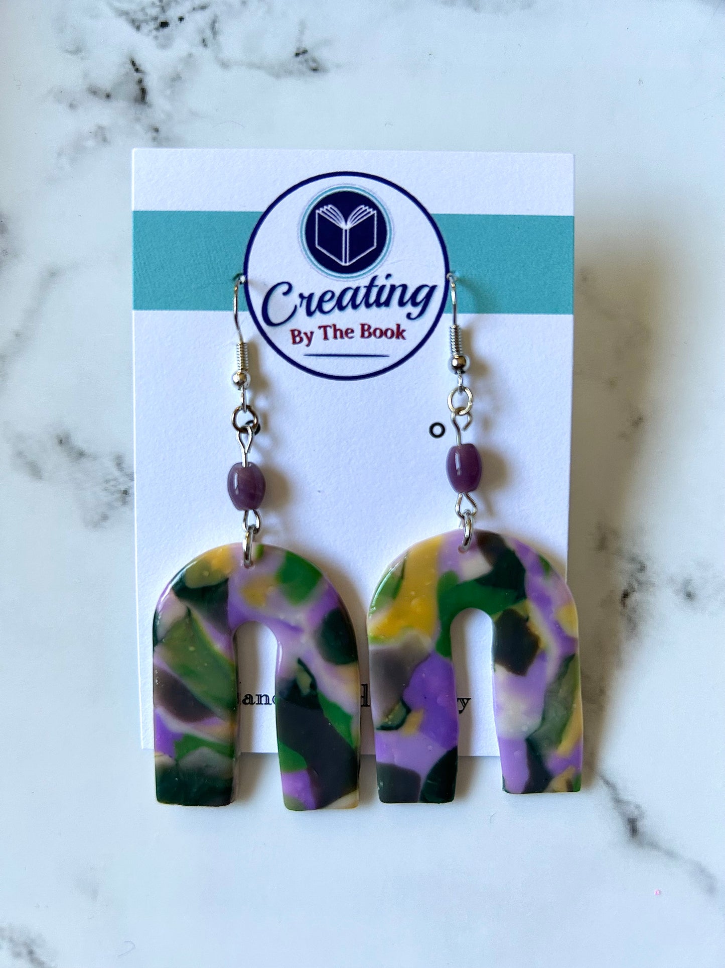 Pastel Spring Beaded Archway Earrings