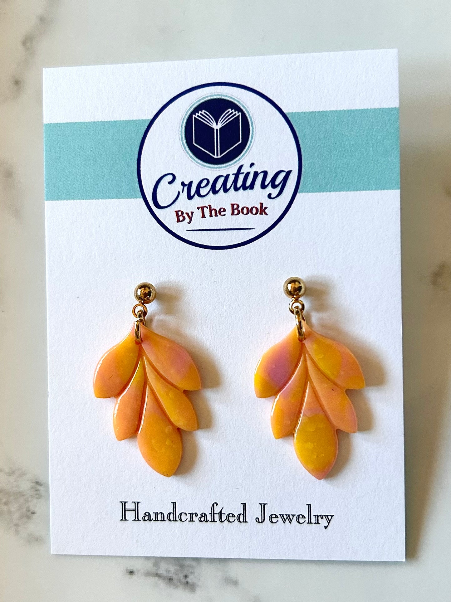 Orange Sherbet Leaf Dangles