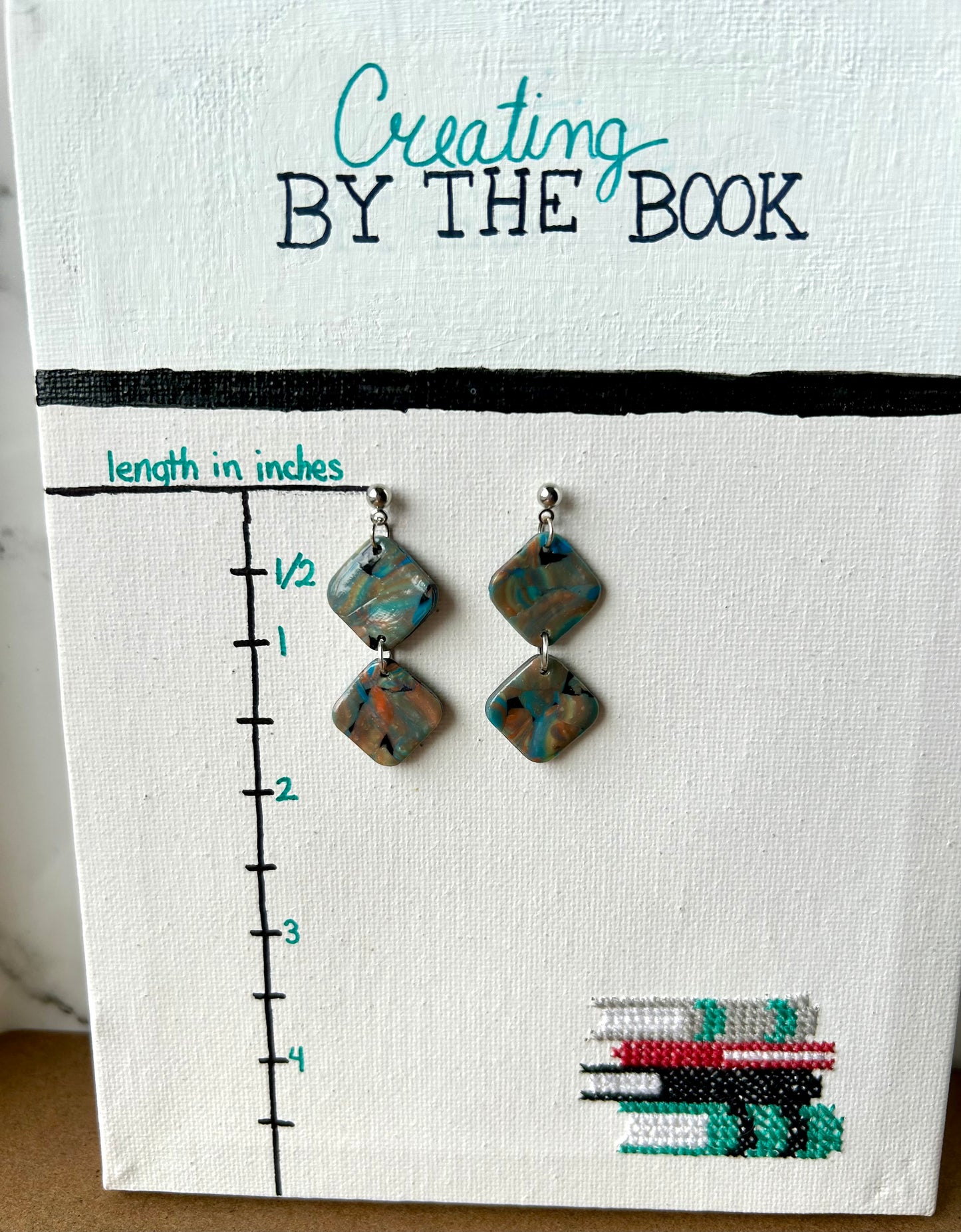 Cracked Prism Emily Polymer Clay Earrings