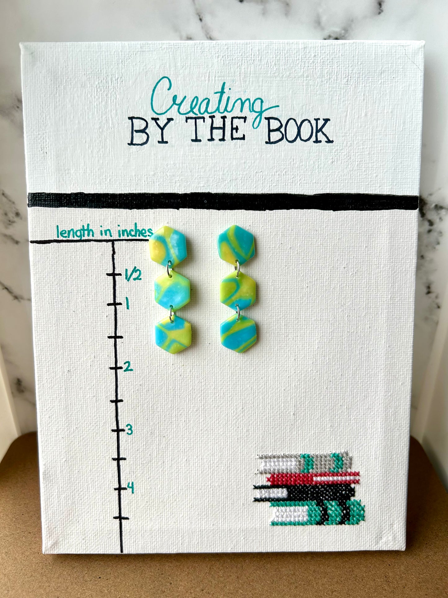 Bright Blue and Green Chloe Earrings