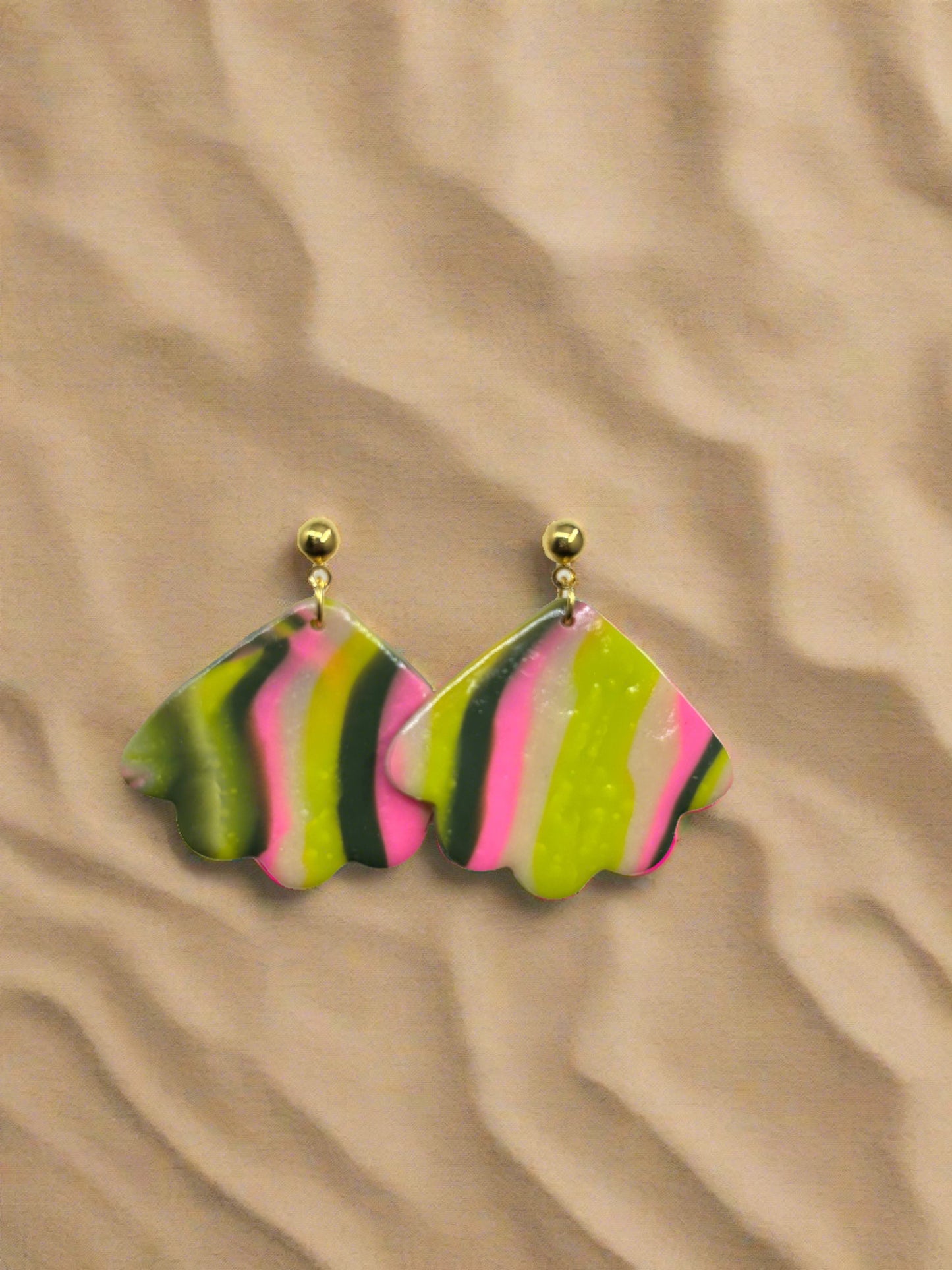 Summer Neon Shell Earrings