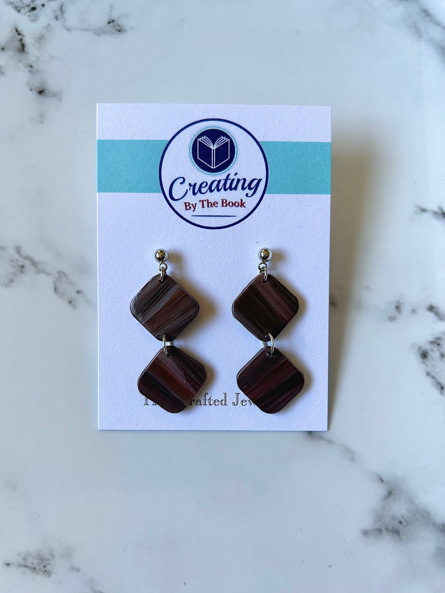 Mauve Stripe Emily Earrings
