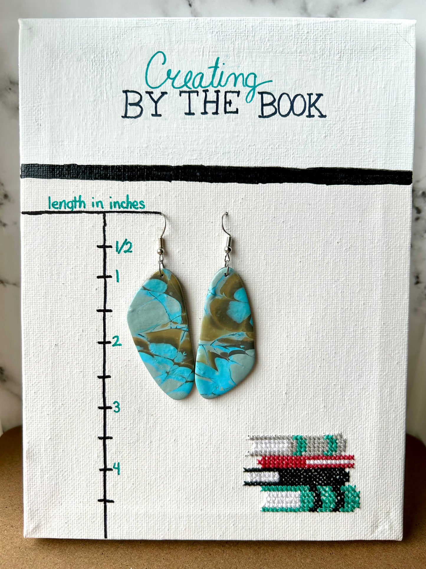 Blue Mokume Butterfly Wing Earrings