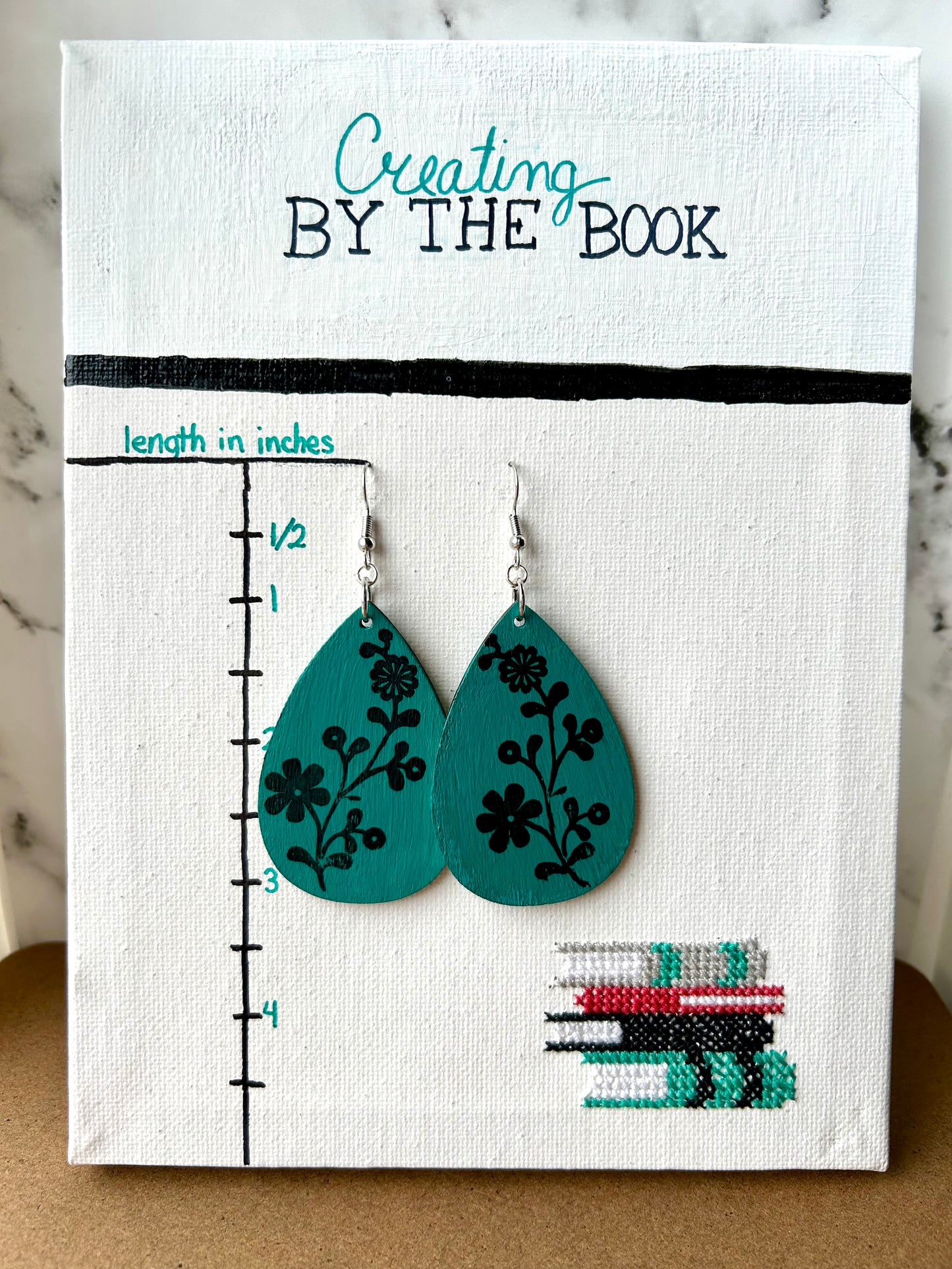 Floral Wooden Earrings