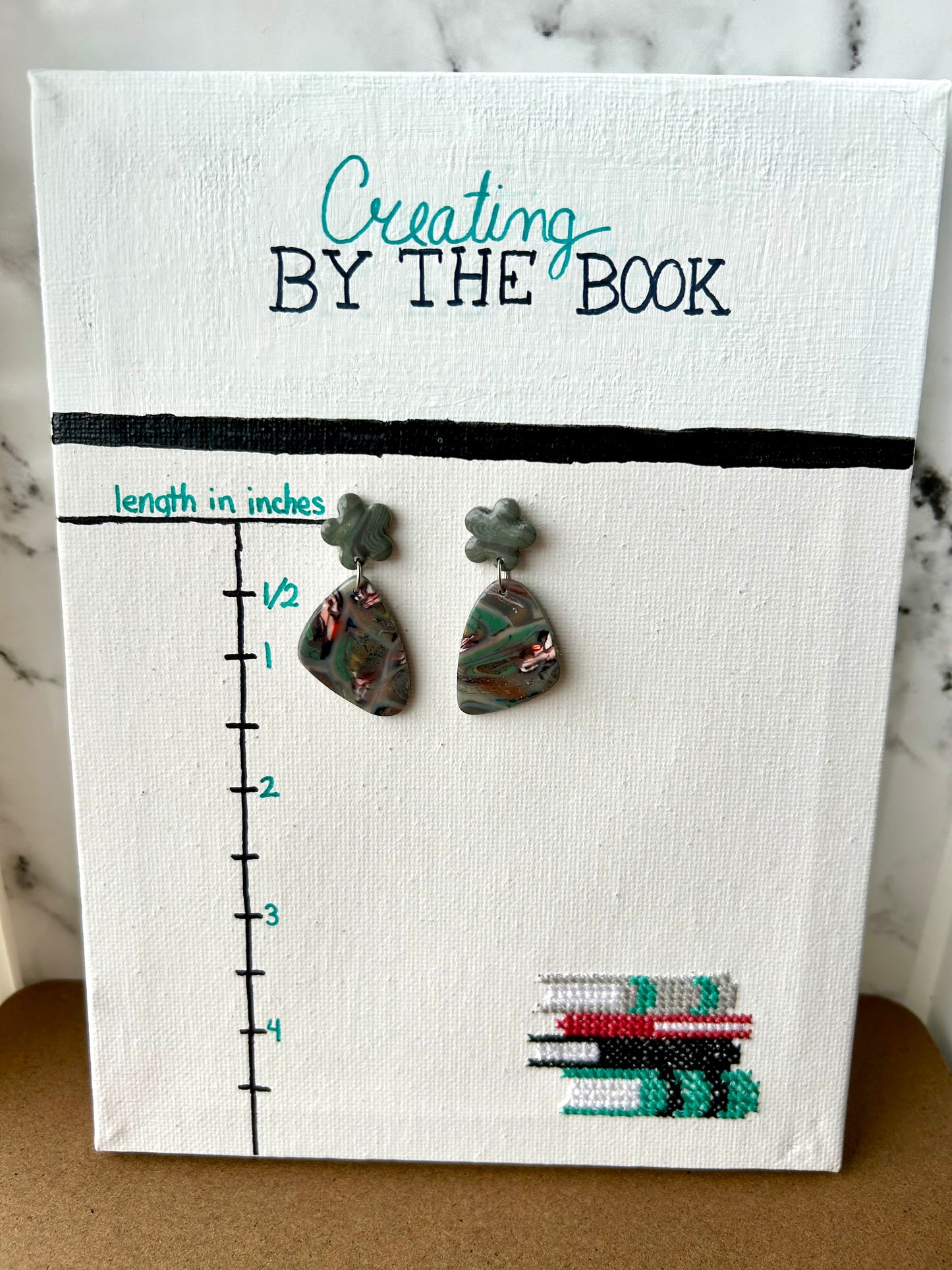 Green Garden Floral Earrings