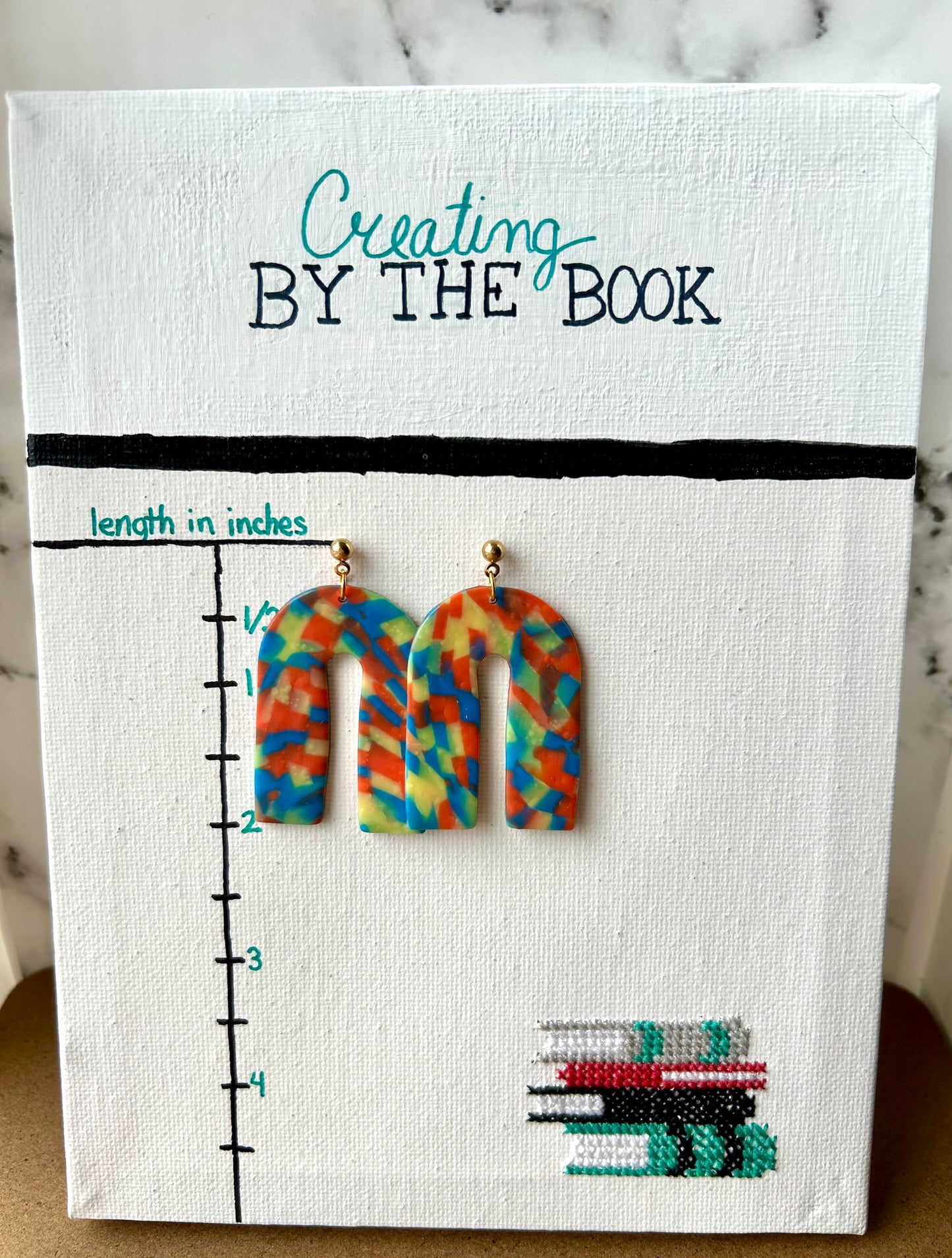 Primary Confetti Arch Earrings