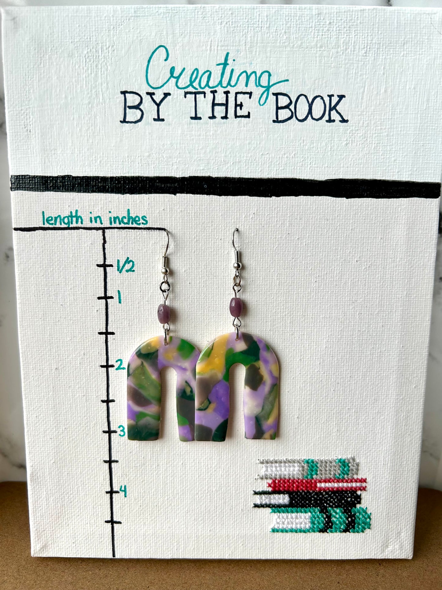 Pastel Spring Beaded Archway Earrings