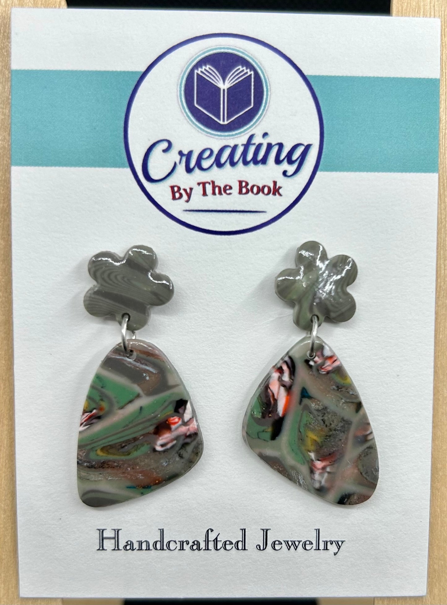 Green Garden Floral Earrings
