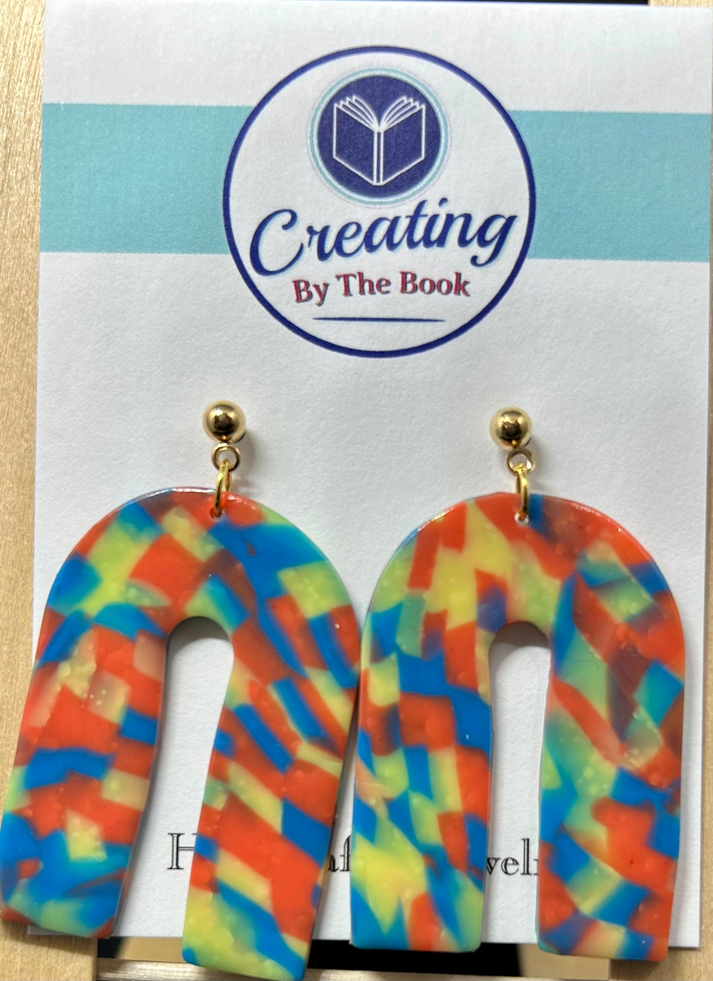 Primary Confetti Arch Earrings