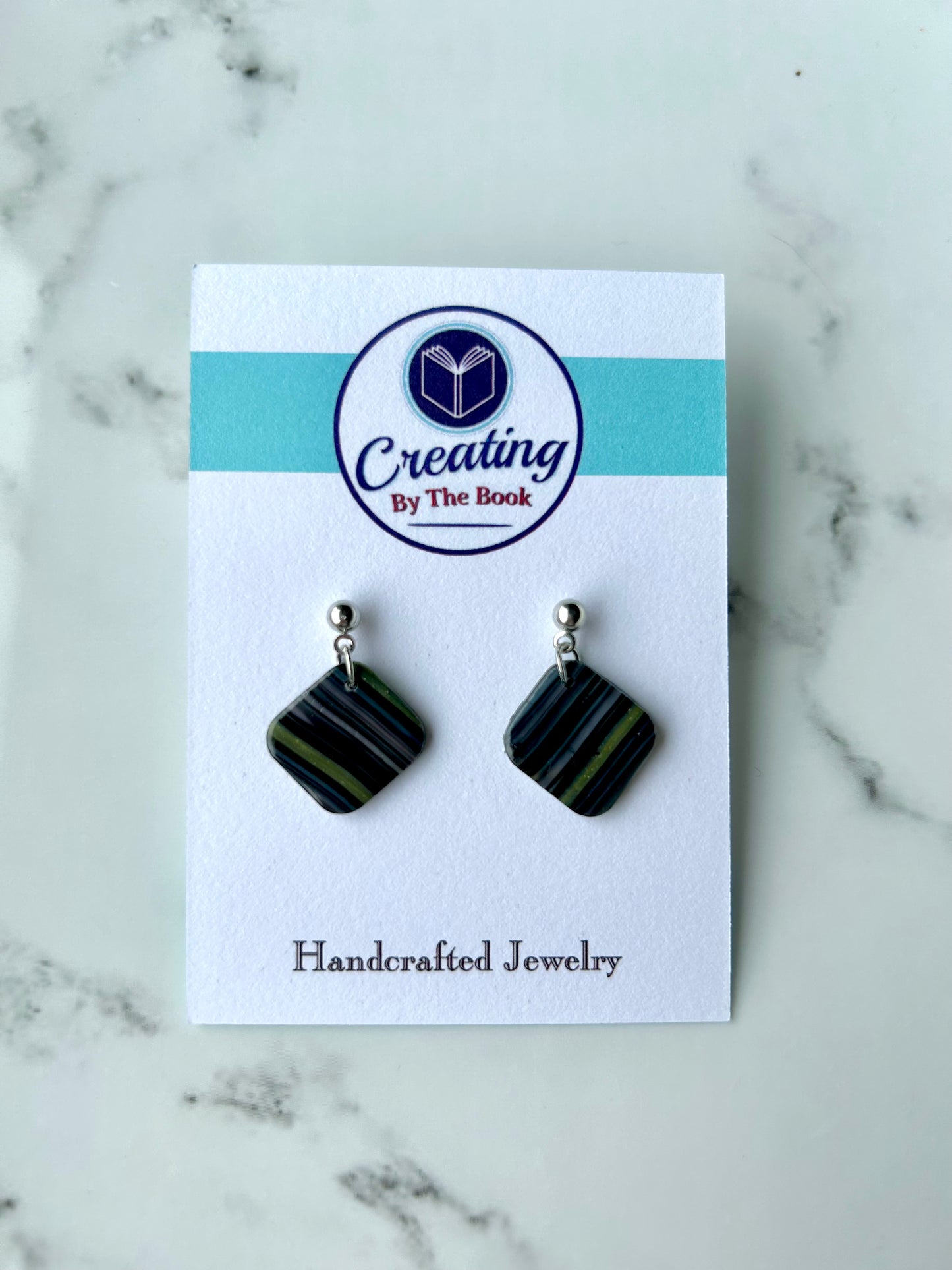 Flower Cane Stripe Mini Emily Earrings