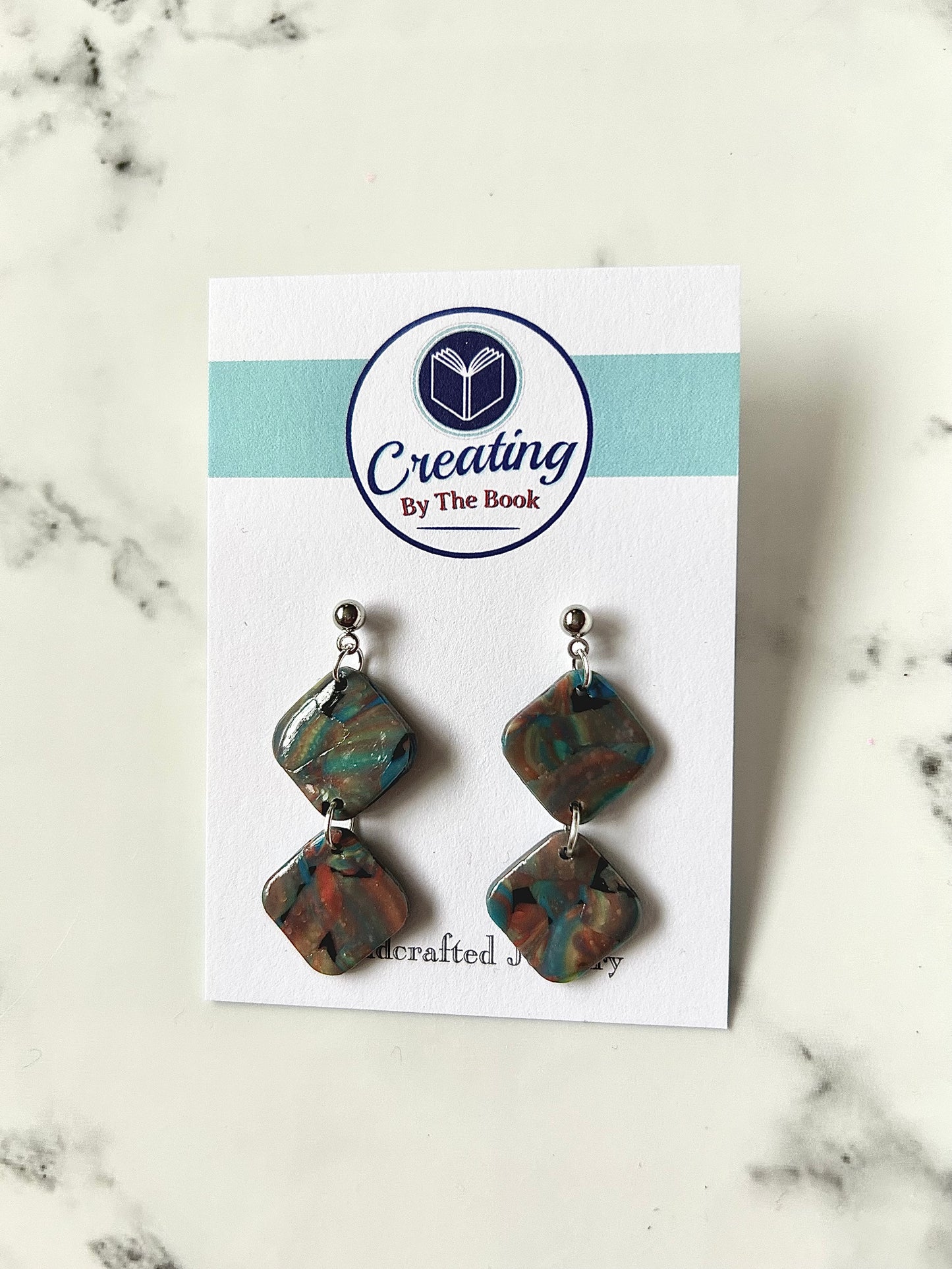 Cracked Prism Emily Polymer Clay Earrings