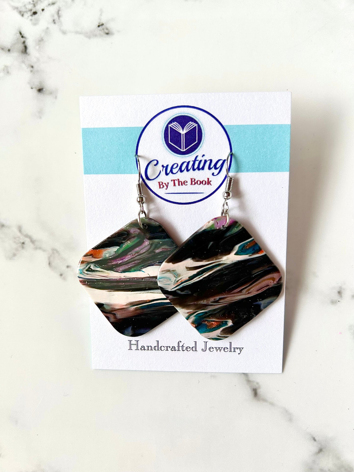 Upcycled Large Square Earrings