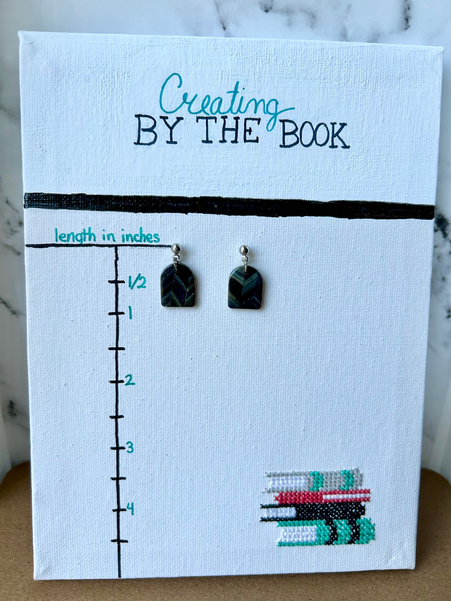 Floral Bargello Mini Rebecca Earrings
