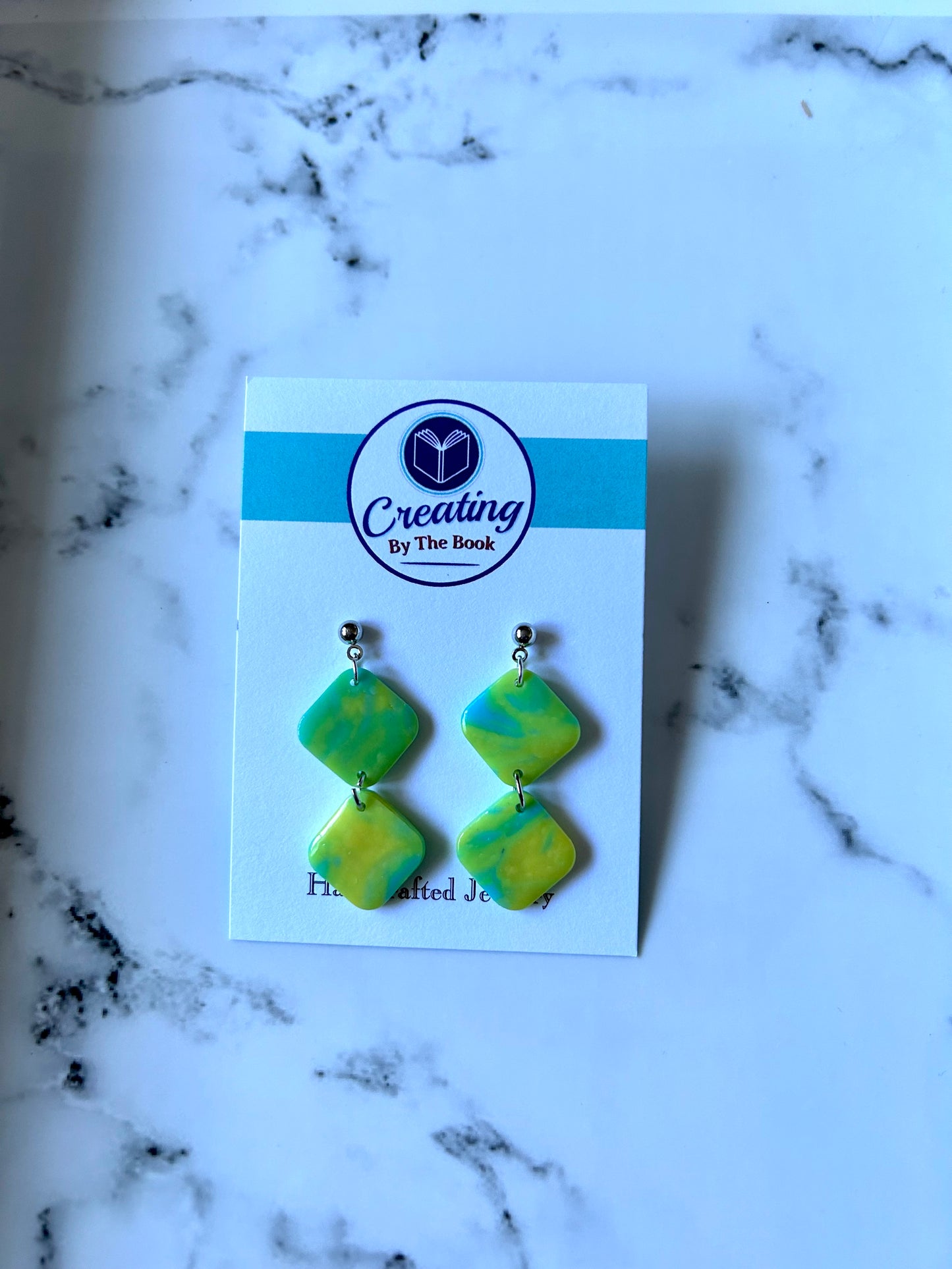 Bright Blue and Green Emily Earrings