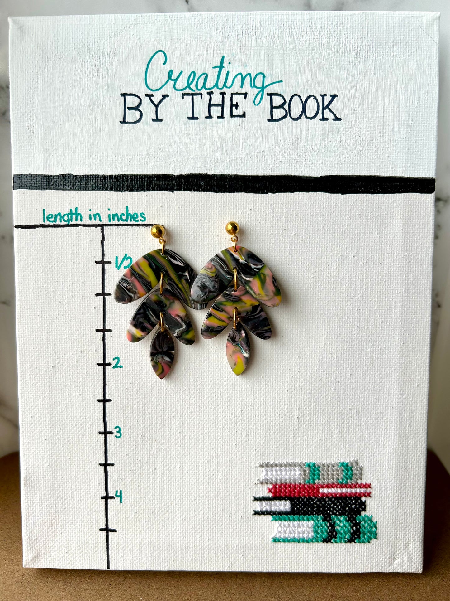 Crazy Swirl Three Tier Dangle Earrings