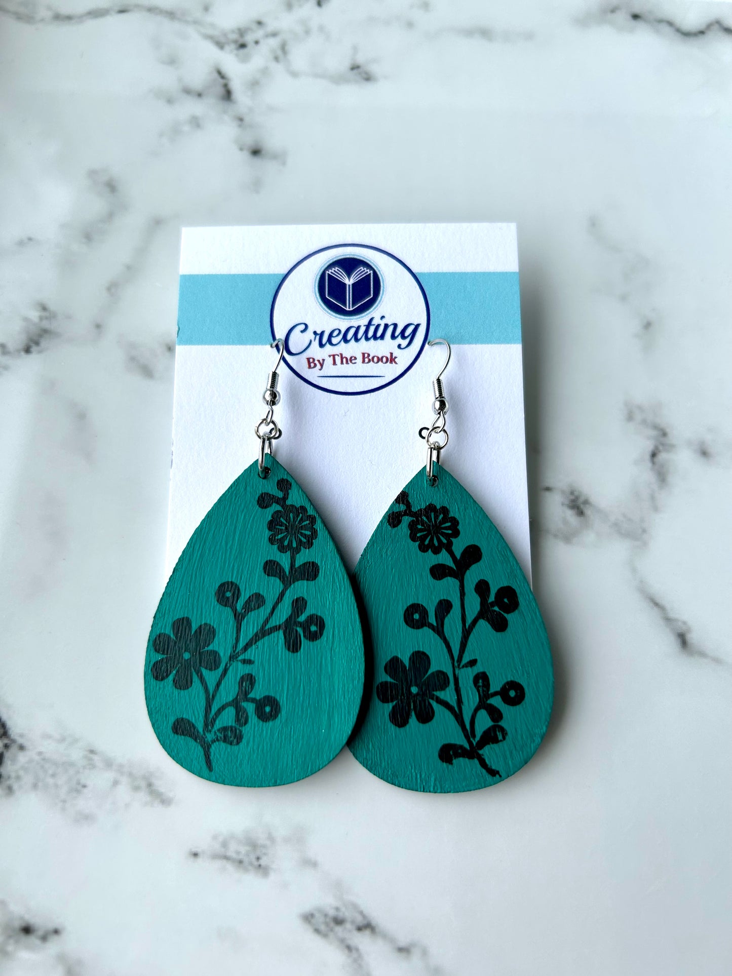 Floral Wooden Earrings