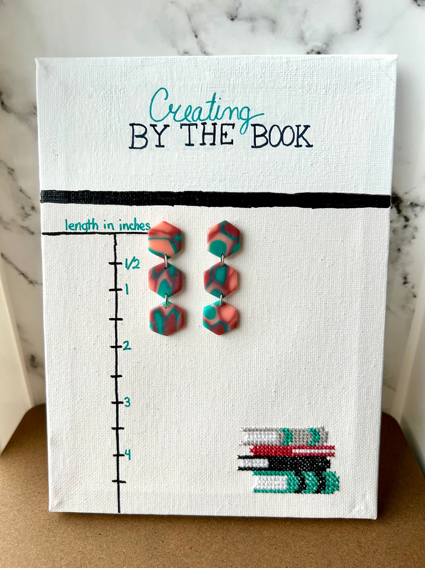 Pink and Aqua Chloe Earrings