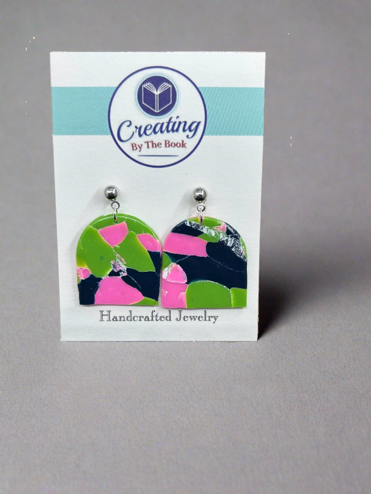Neon Pink and Green Rebecca Earrings