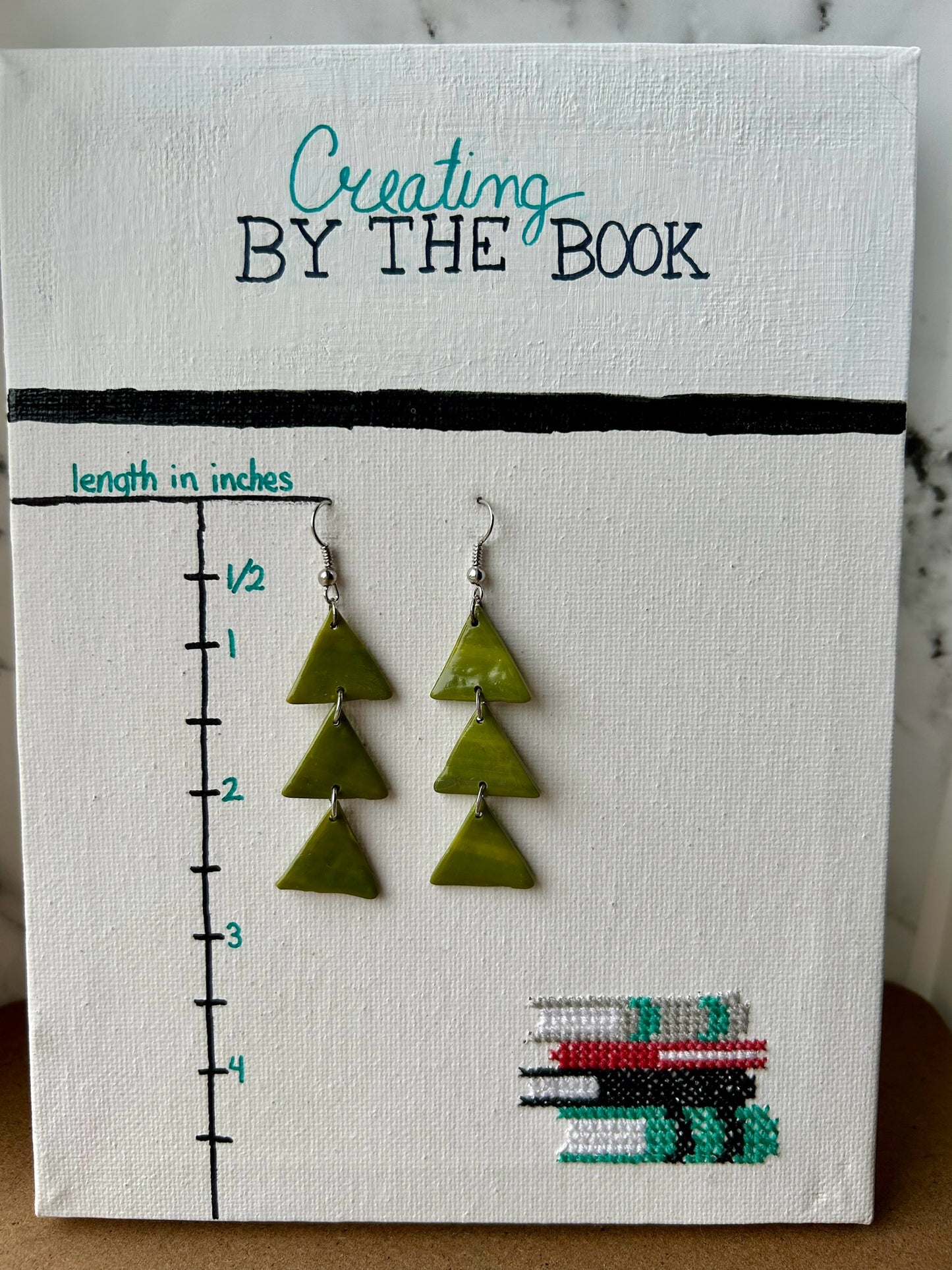 Green Stripe Triangle Trio