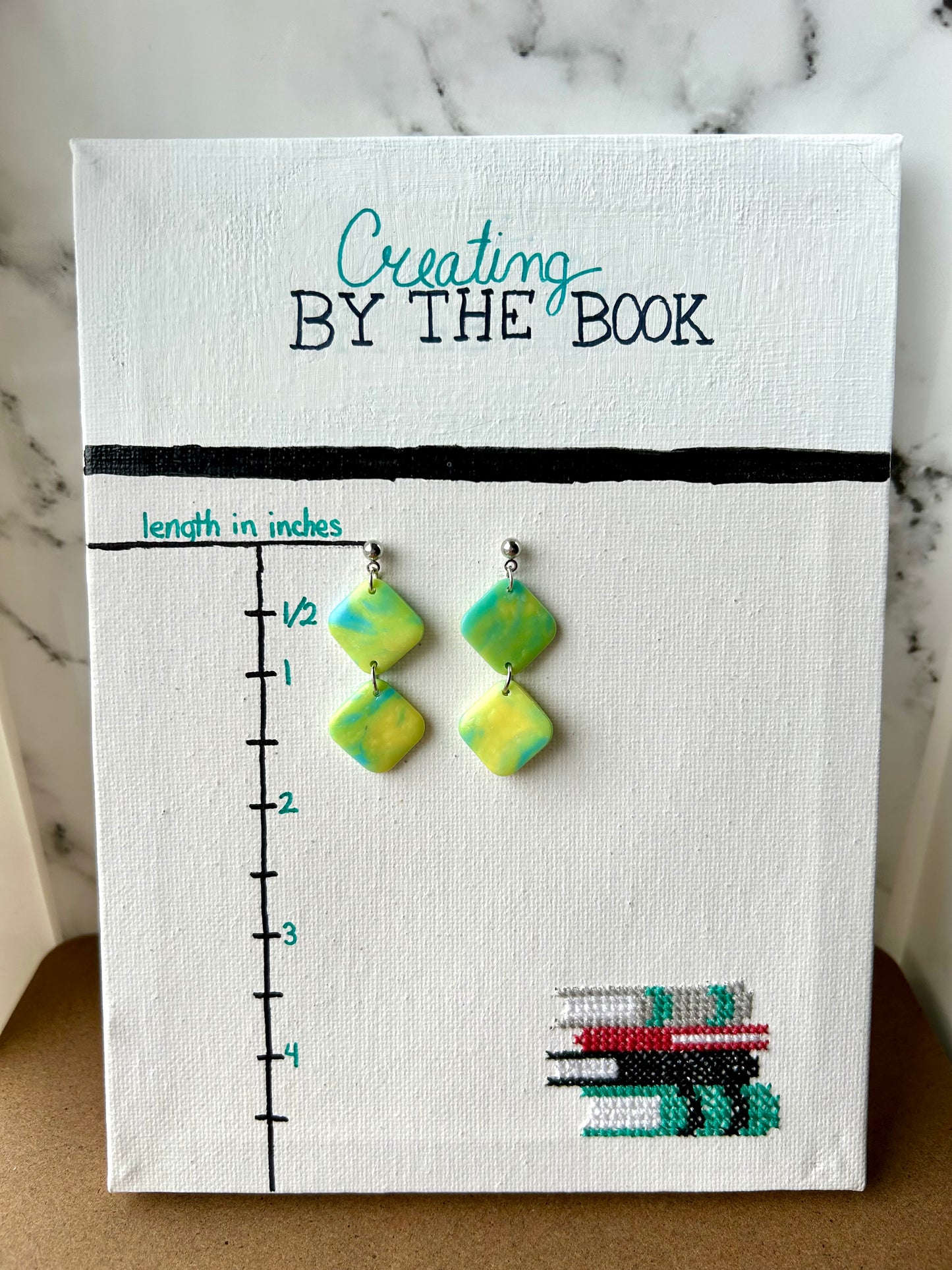 Bright Blue and Green Emily Earrings