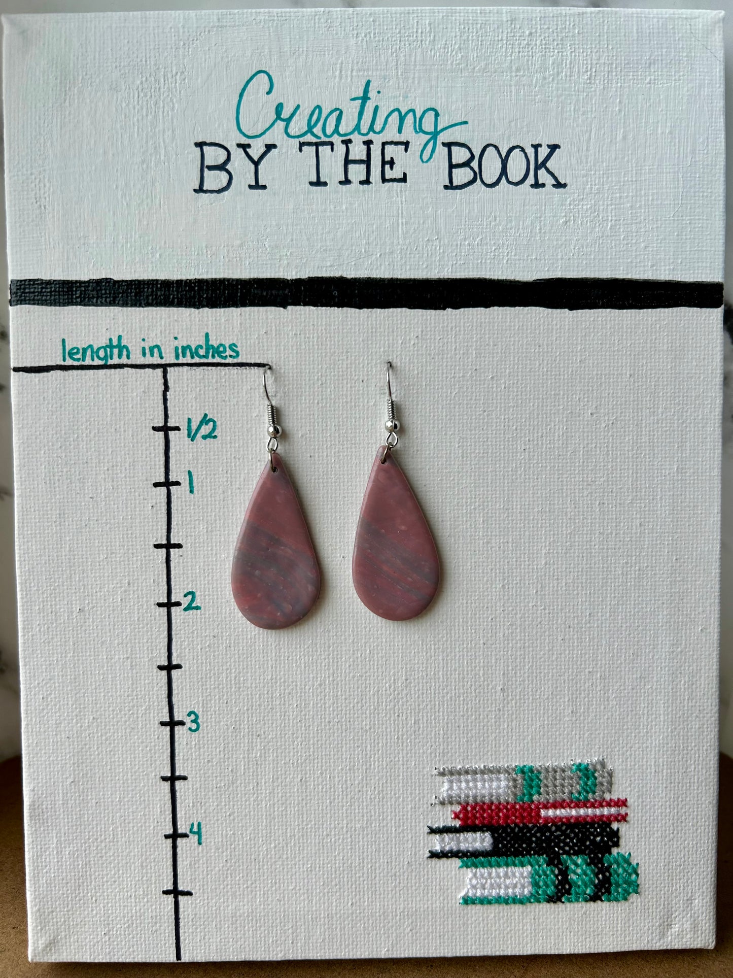 Pastel Pink and Aqua Teardrop