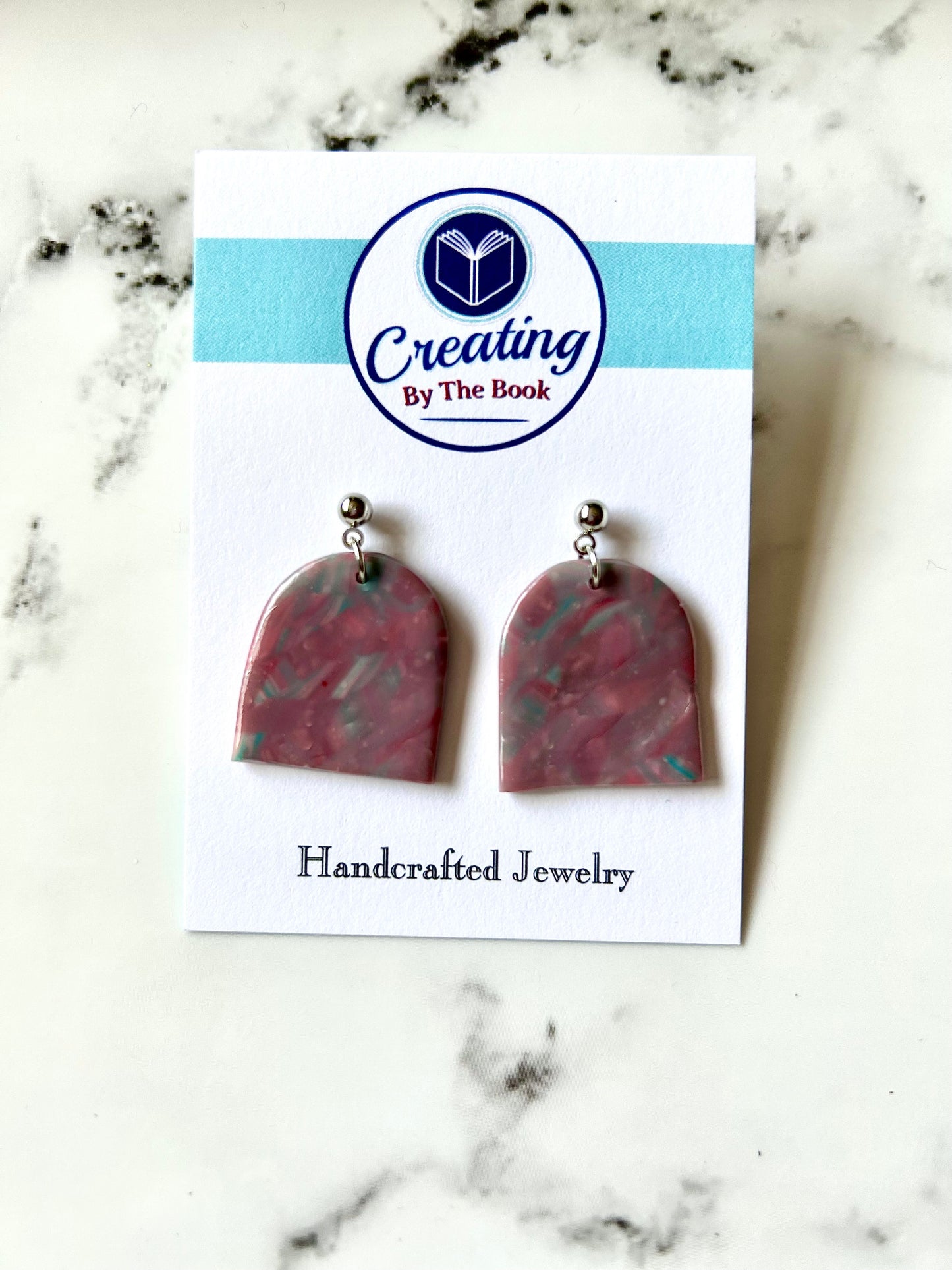 Pastel Pink and Aqua Rebecca Earrings