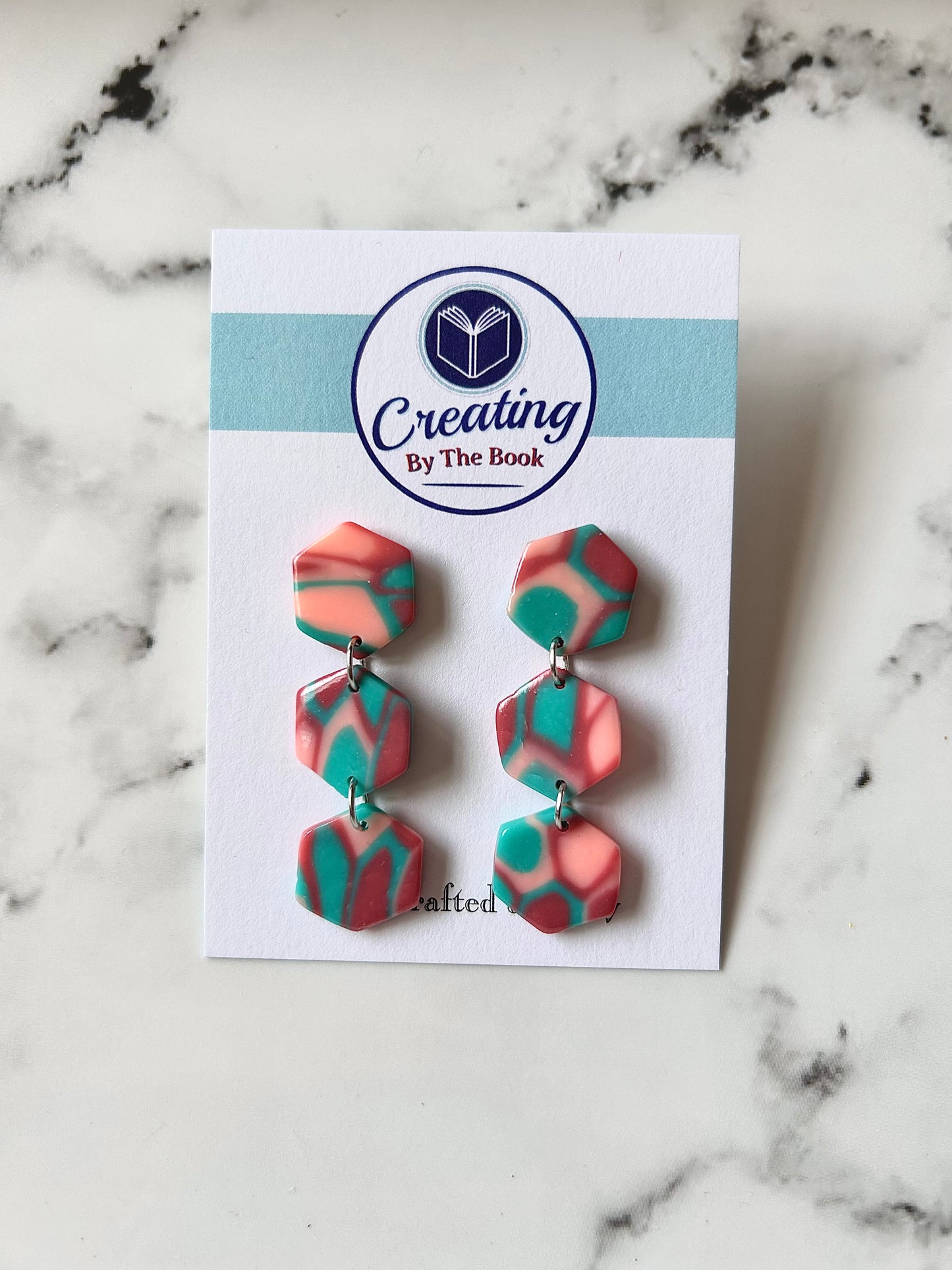 Pink and Aqua Chloe Earrings