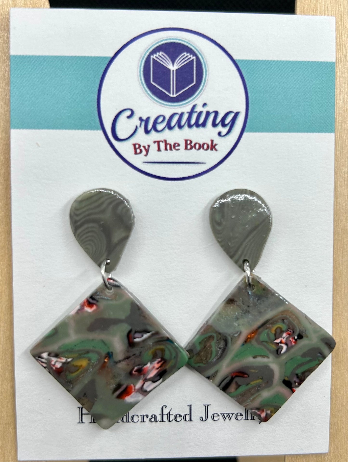Green Garden Diamond Stud Dangle Earrings