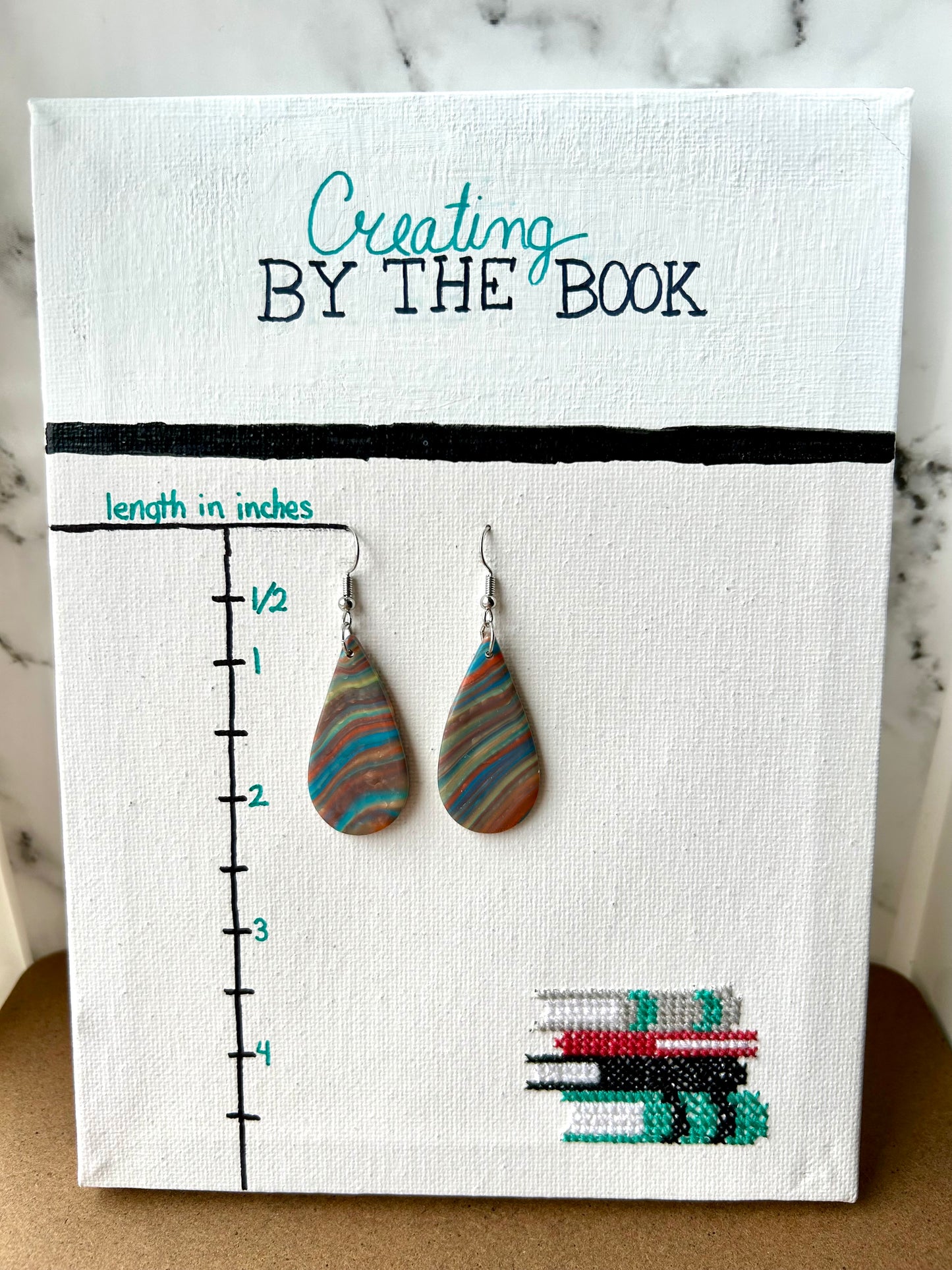 Lollipop Drop Polymer Clay Earrings