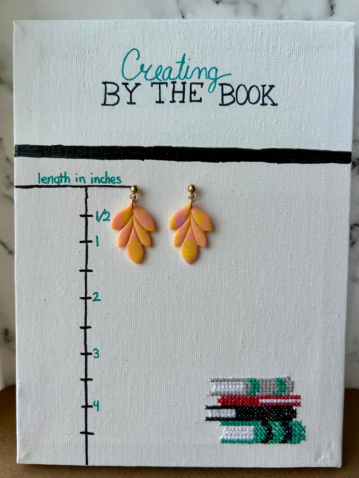 Orange Sherbet Leaf Dangles