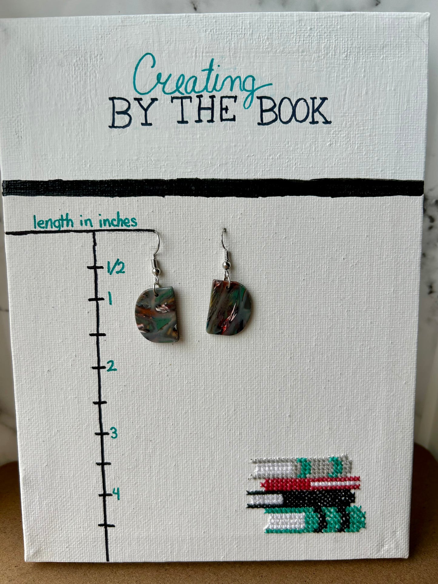 Green Garden Half Circle Dangles