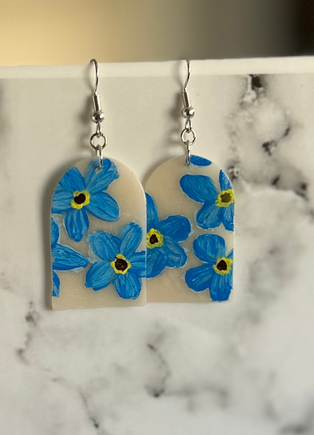 Rebecca Forget-Me-Not Polymer Clay Earrings
