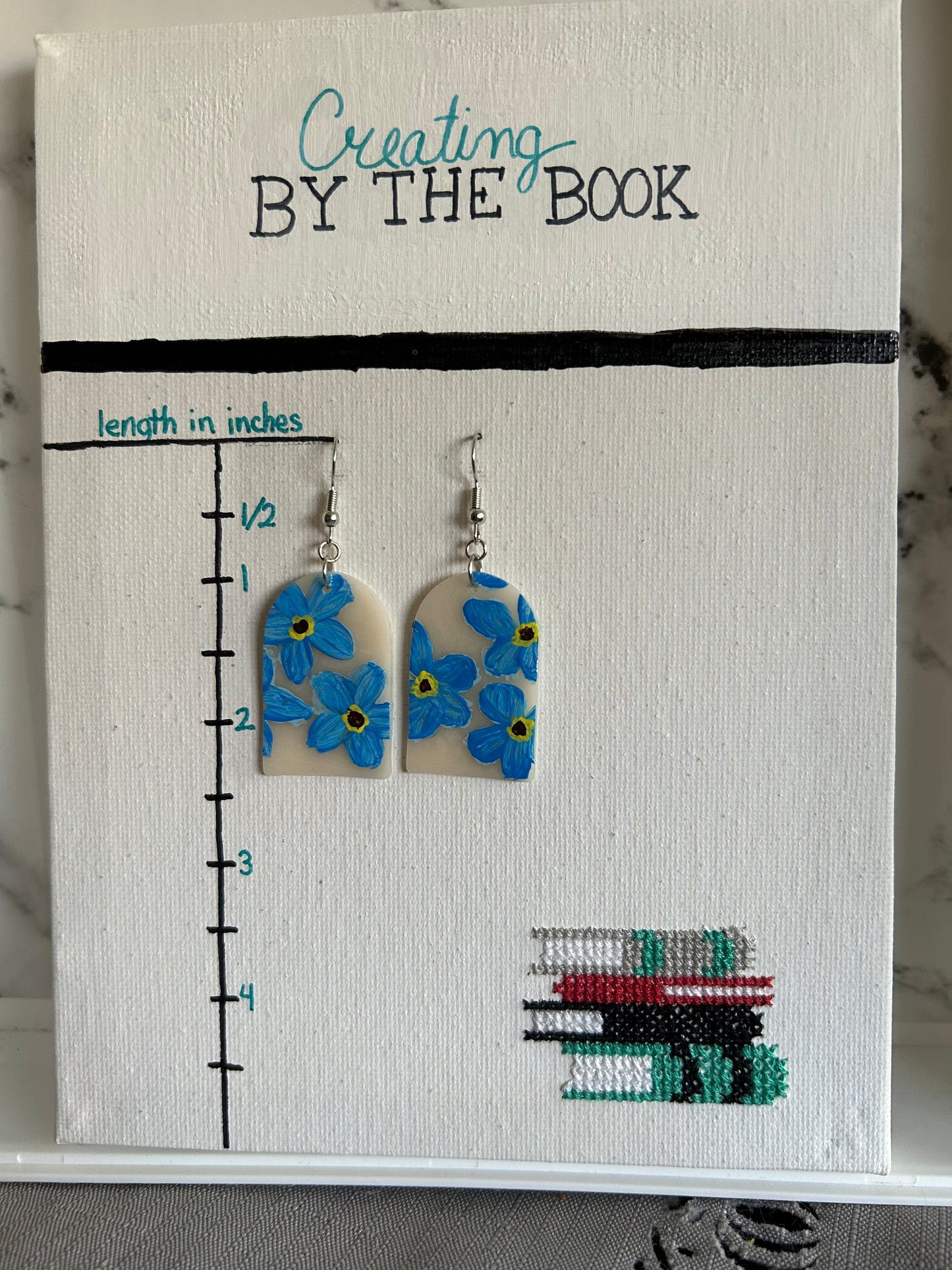 Rebecca Forget-Me-Not Polymer Clay Earrings