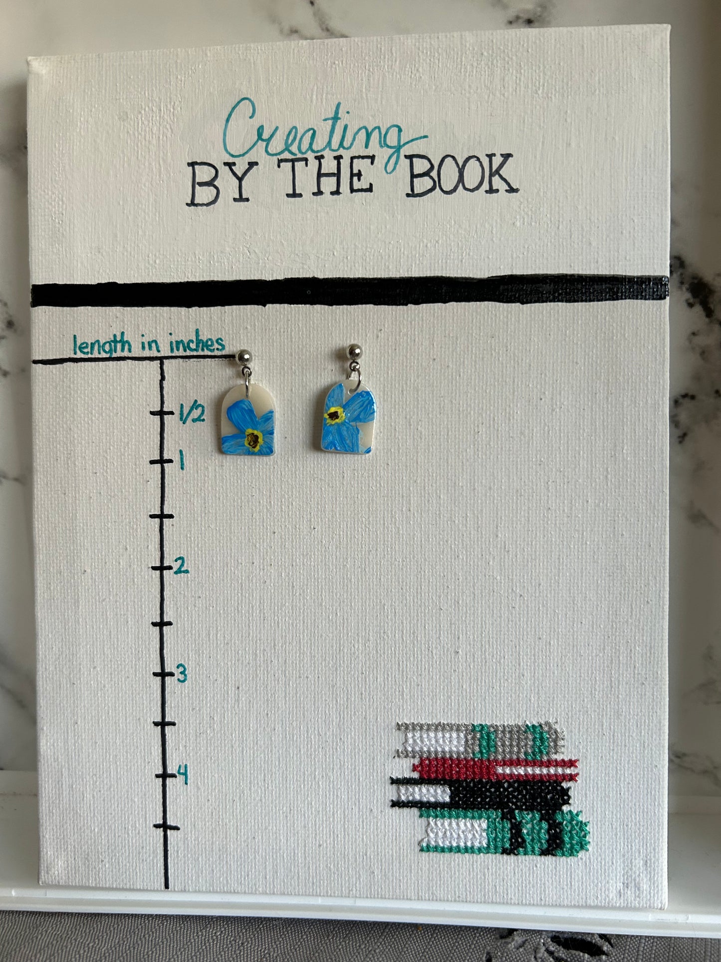 Mini Rebecca Forget-Me-Not Polymer Clay Earrings