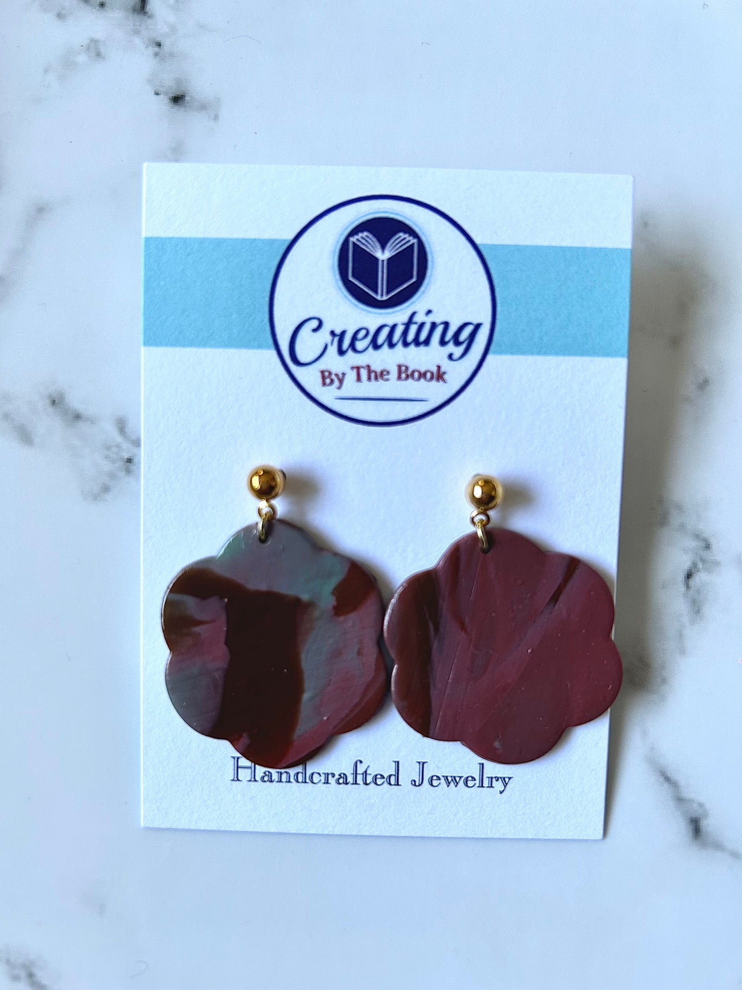 Multicolor Polymer Clay Flower Earrings - Lightweight & Eco-Friendly with Stainless Steel Posts