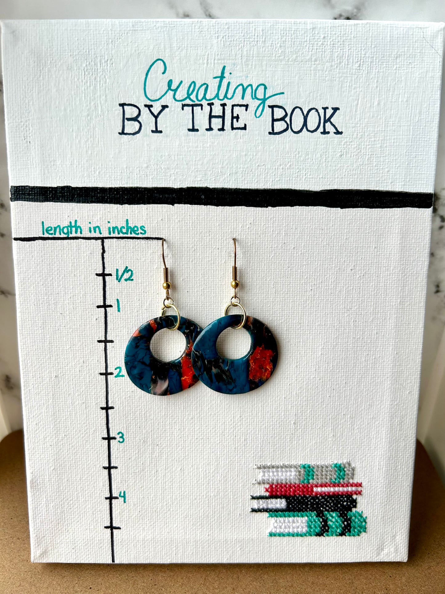 Colorful Clay Drop Hoop Earrings