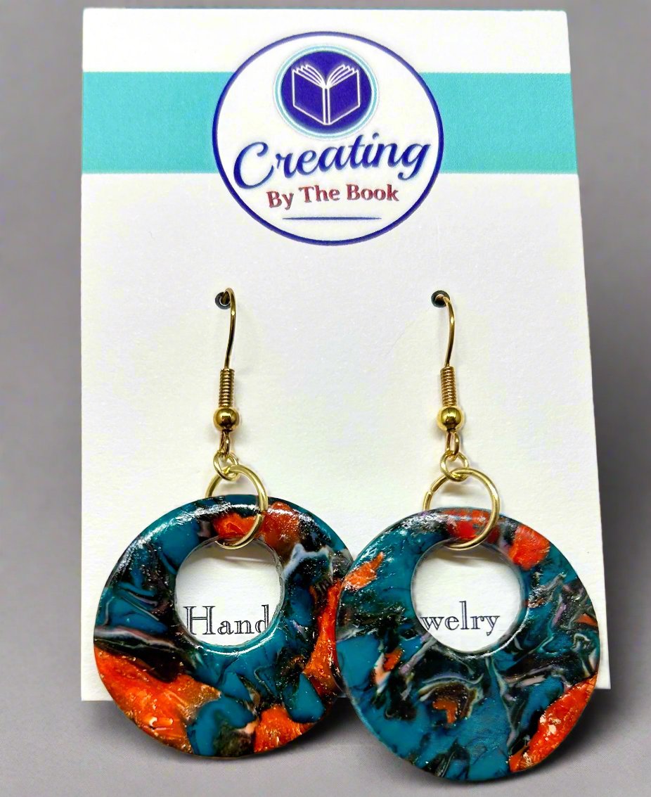 Colorful Clay Drop Hoop Earrings