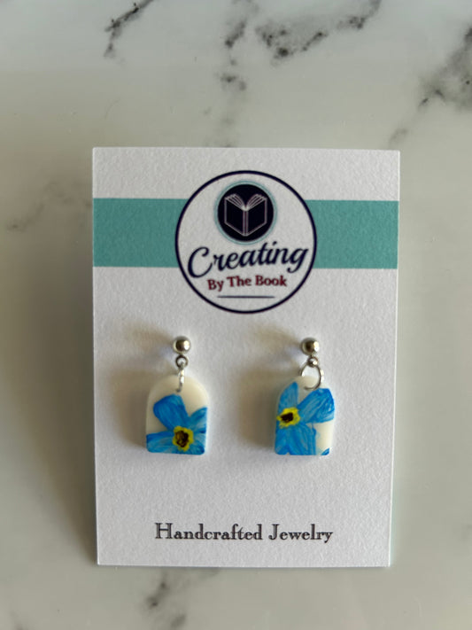 Mini Rebecca Forget-Me-Not Polymer Clay Earrings